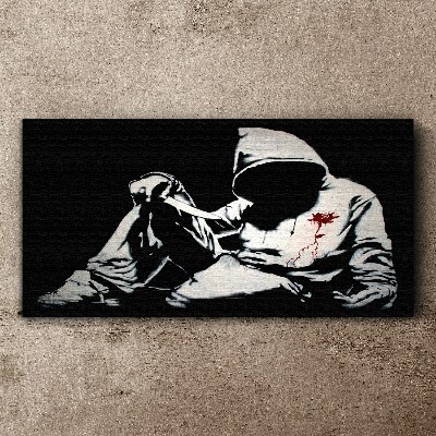 Obraz na Płótnie Mężczyzna z nożem Banksy
