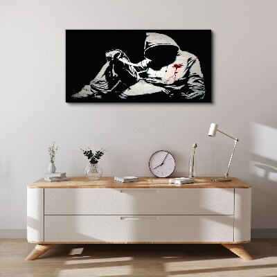 Obraz na Płótnie Mężczyzna z nożem Banksy