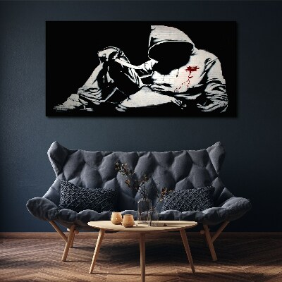 Obraz na Płótnie Mężczyzna z nożem Banksy