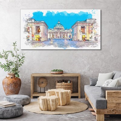Obraz Canvas Watykan w kolorach akwareli