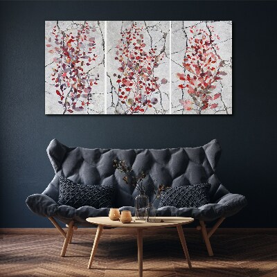 Obraz Canvas Jesienne liście na marmurowym tle