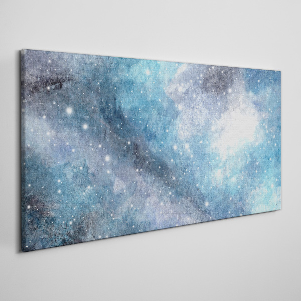 Obraz Canvas Kosmiczna mgławica w odcieniach błękitu