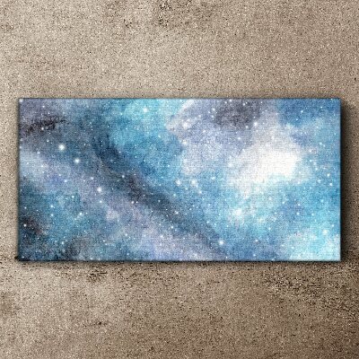 Obraz Canvas Kosmiczna mgławica w odcieniach błękitu