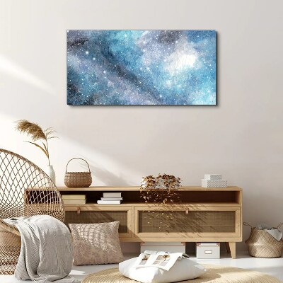 Obraz Canvas Kosmiczna mgławica w odcieniach błękitu