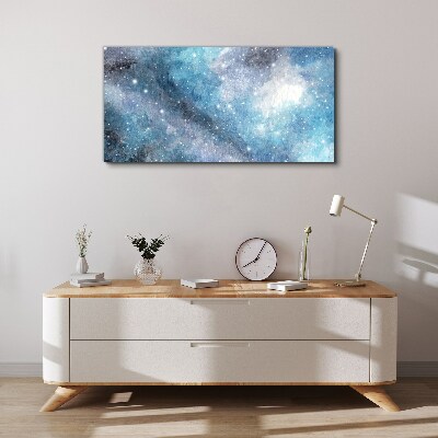 Obraz Canvas Kosmiczna mgławica w odcieniach błękitu
