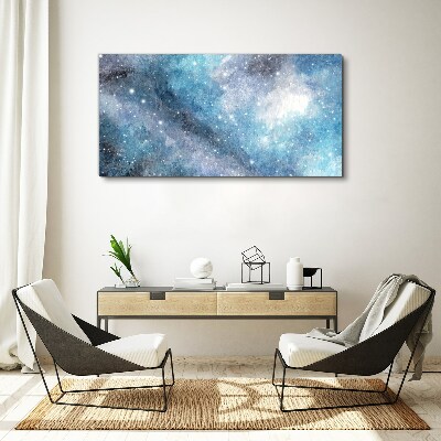 Obraz Canvas Kosmiczna mgławica w odcieniach błękitu