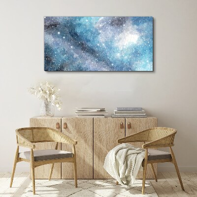 Obraz Canvas Kosmiczna mgławica w odcieniach błękitu