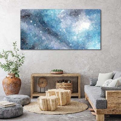 Obraz Canvas Kosmiczna mgławica w odcieniach błękitu