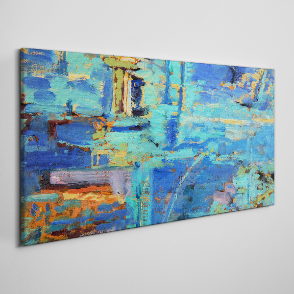 Obraz Canvas Abstrakcyjna kompozycja w niebieskich tonach