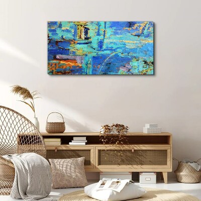 Obraz Canvas Abstrakcyjna kompozycja w niebieskich tonach