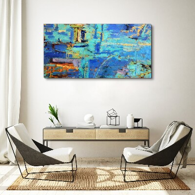 Obraz Canvas Abstrakcyjna kompozycja w niebieskich tonach