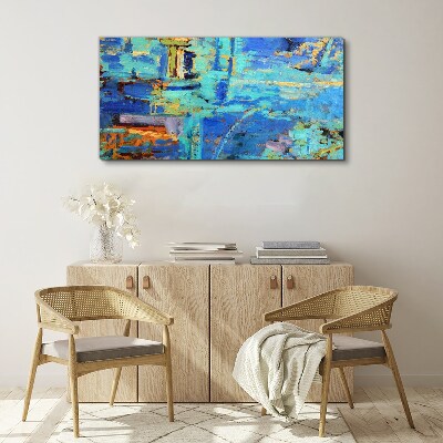 Obraz Canvas Abstrakcyjna kompozycja w niebieskich tonach