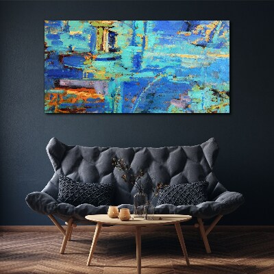 Obraz Canvas Abstrakcyjna kompozycja w niebieskich tonach