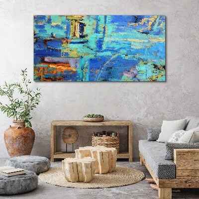 Obraz Canvas Abstrakcyjna kompozycja w niebieskich tonach