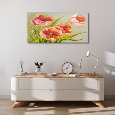 Obraz Canvas Wiosenne tulipany w pastelowych odcieniach
