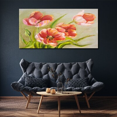 Obraz Canvas Wiosenne tulipany w pastelowych odcieniach