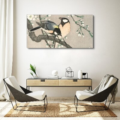 Obraz Canvas Ptaki na gałęzi