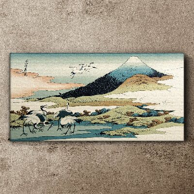 Obraz Canvas Góra Zwierzę Ptaki Japoński