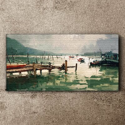 Obraz na Płótnie Spokojny port o poranku