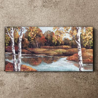 Obraz Canvas Jesienna sceneria nad rzeką