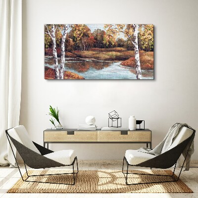 Obraz Canvas Jesienna sceneria nad rzeką