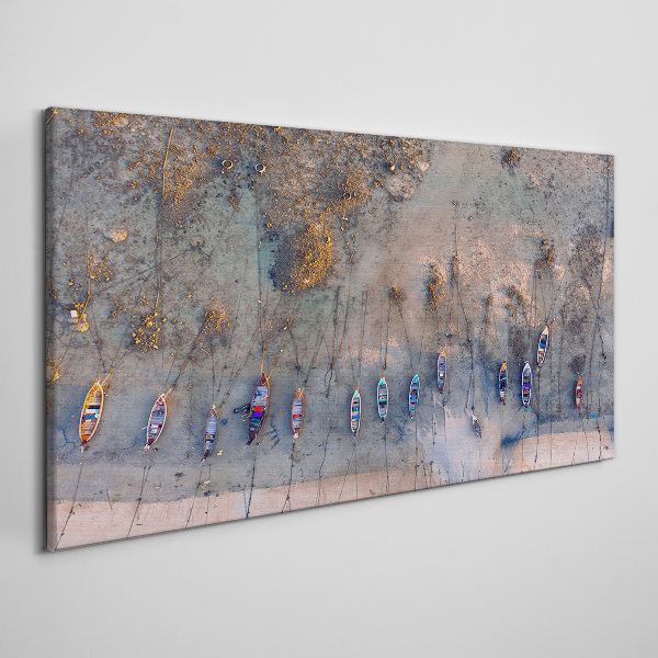 Obraz Canvas Spokojny port w świetle zachodu