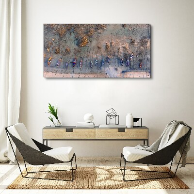 Obraz Canvas Spokojny port w świetle zachodu