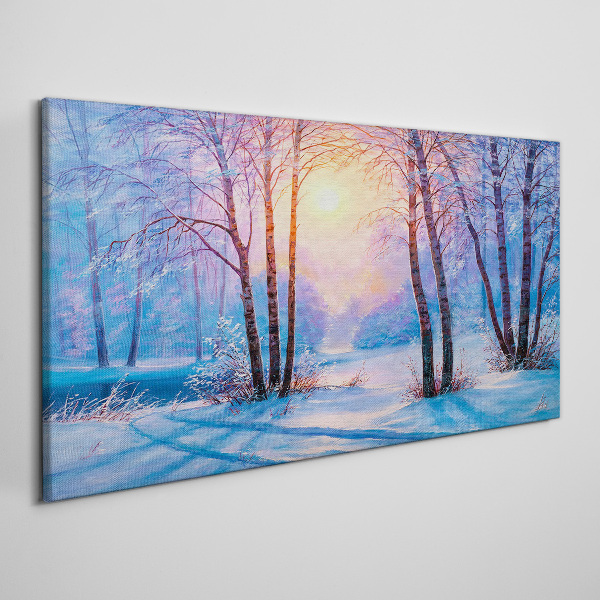 Obraz Canvas Zimowy poranek w lesie