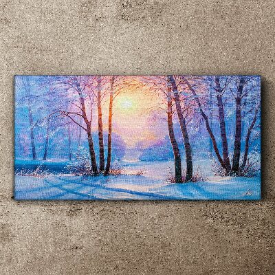 Obraz Canvas Zimowy poranek w lesie