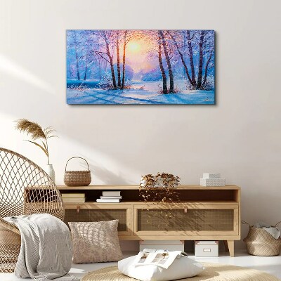 Obraz Canvas Zimowy poranek w lesie