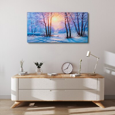 Obraz Canvas Zimowy poranek w lesie