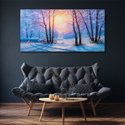 Obraz Canvas Zimowy poranek w lesie