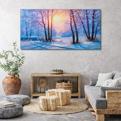 Obraz Canvas Zimowy poranek w lesie