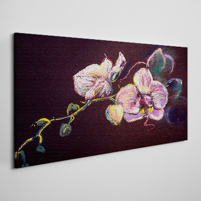 Obraz Canvas Kwiatowa kompozycja na ciemnym tle