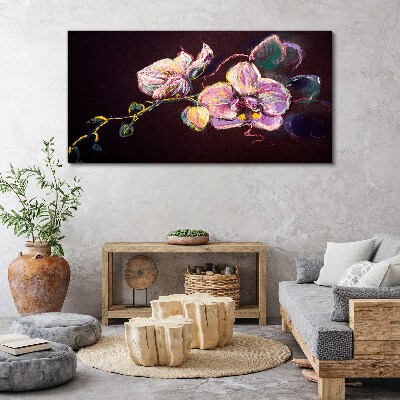 Obraz Canvas Kwiatowa kompozycja na ciemnym tle