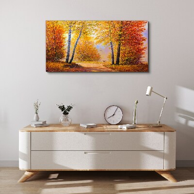 Obraz Canvas Złota jesień w lesie