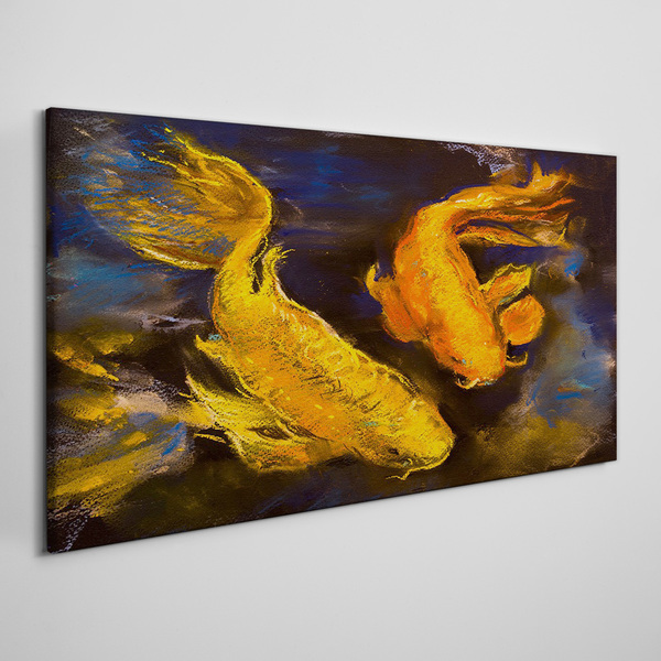 Obraz Canvas Złote ryby w wodnym tańcu