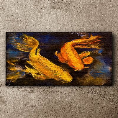 Obraz Canvas Złote ryby w wodnym tańcu