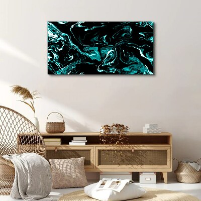Obraz Canvas Zielono-czarne wiry abstrakcyjne