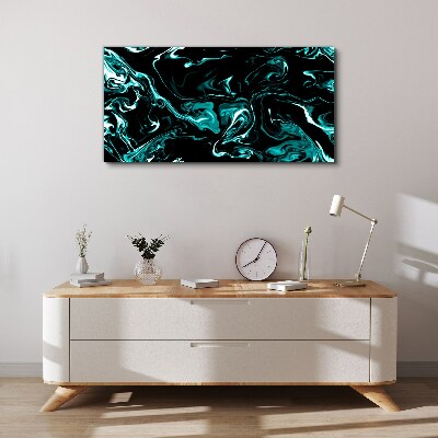 Obraz Canvas Zielono-czarne wiry abstrakcyjne