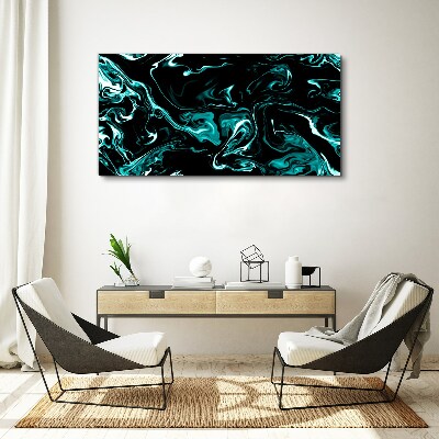 Obraz Canvas Zielono-czarne wiry abstrakcyjne