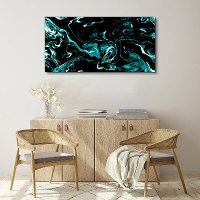 Obraz Canvas Zielono-czarne wiry abstrakcyjne