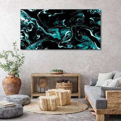 Obraz Canvas Zielono-czarne wiry abstrakcyjne