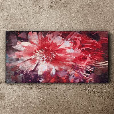 Obraz Canvas Fioletowe Kwiaty w Abstrakcyjnym Stylu
