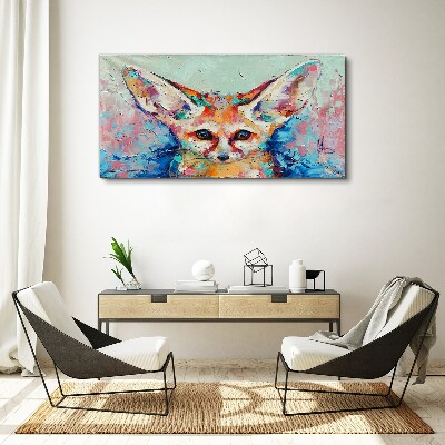 Obraz Canvas Kolorowy portret lisa fenneka