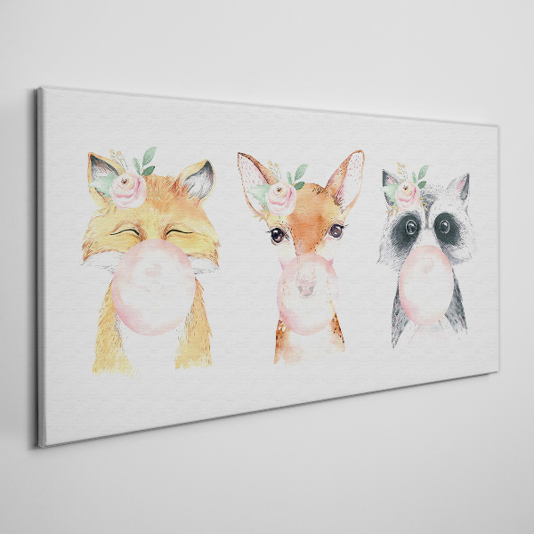 Obraz Canvas Leśni przyjaciele z balonem