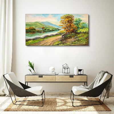 Obraz Canvas Spokojny pejzaż nad rzeką