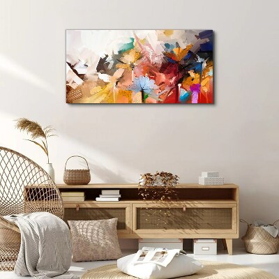 Obraz Canvas Kolorowe kwiaty w abstrakcyjnym stylu