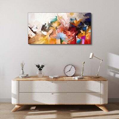 Obraz Canvas Kolorowe kwiaty w abstrakcyjnym stylu