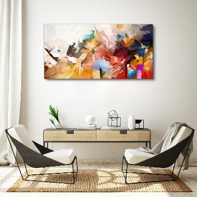 Obraz Canvas Kolorowe kwiaty w abstrakcyjnym stylu